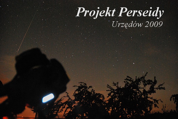Perseid zarejestrowany w nocy z 12/13 sierpnia 2009 podczas Projektu Perseidy 2009